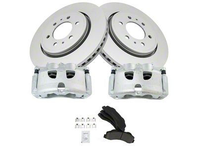 Ceramic 6-Lug Brake Rotor, Pad and Caliper Kit; Front (12-16 F-150)