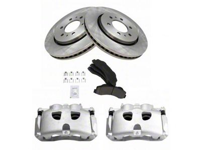 Ceramic 6-Lug Brake Rotor, Pad and Caliper Kit; Front (10-11 F-150)