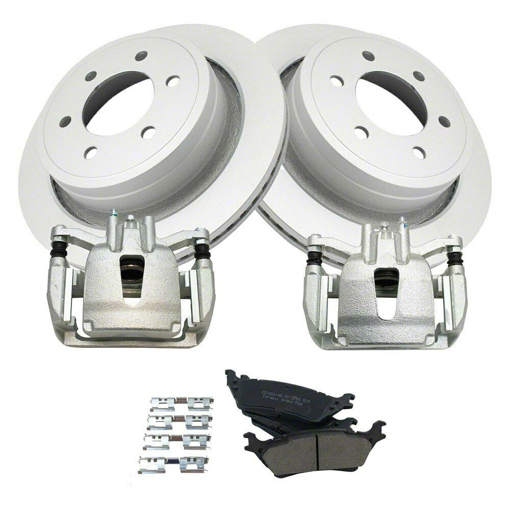 F150 Ceramic 6Lug Brake Rotor, Pad and Caliper Kit; Rear (1214 F150