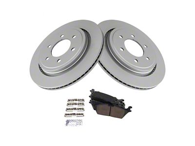 Ceramic 6-Lug Brake Rotor and Pad Kit; Rear (18-20 F-150 w/ Electric Parking Brake)