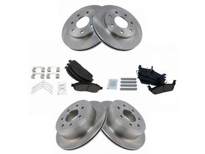 Ceramic 7-Lug Brake Rotor and Pad Kit; Front and Rear (04-08 F-150)