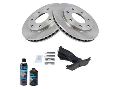 Ceramic 7-Lug Brake Rotor and Pad Kit; Front (99-03 4WD F-150)
