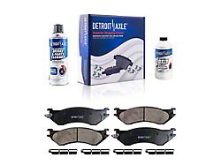 Ceramic Brake Pads with Brake Cleaner and Fluid; Front Pair (00-03 7-Lug F-150)
