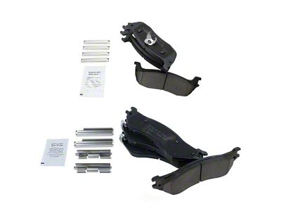 Ceramic Brake Pads; Front and Rear (00-03 F-150 w/ 7-Lug)