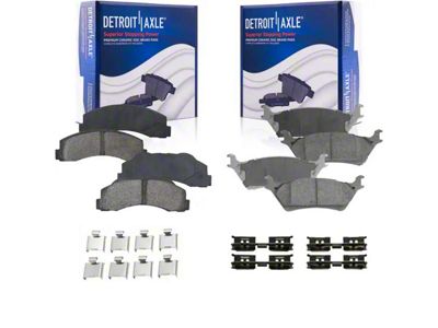 Ceramic Brake Pads; Front and Rear (12-14 F-150; 15-20 F-150 w/ Manual Parking Brake)