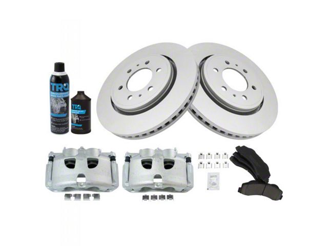 Ceramic 6-Lug Brake Rotor, Pad and Caliper Kit; Front (12-14 F-150; 15-16 F-150 w/ Manual Parking Brake)