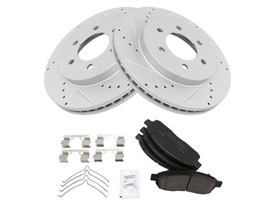 Ceramic Performance 6-Lug Brake Rotor and Pad Kit; Front (04-08 4WD F-150)