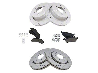 Ceramic Performance 6-Lug Brake Rotor and Pad Kit; Front and Rear (12-14 F-150; 15-17 F-150 w/ Manual Parking Brake)