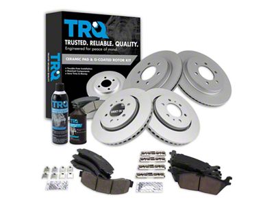 Ceramic Performance 6-Lug Brake Rotor and Pad Kit; Front and Rear (18-20 F-150 w/ Electric Parking Brake)