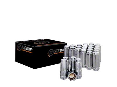 Chrome Acorn Lug Nuts; M14x1.5; Set of 24 (15-25 F-150)
