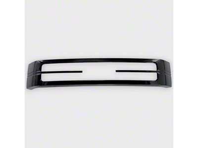 Chrome Delete Upper Grille Overlay; Gloss Black (21-23 F-150 Lariat)