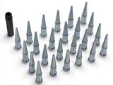 Chrome Spike Lug Nuts for Aftermarket Wheels; M14x2.0; Set of 24 (04-14 F-150)