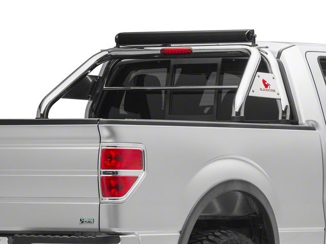 Classic Roll Bar with 50-Inch LED Light Bar; Stainless Steel (09-22 F-150 Styleside)