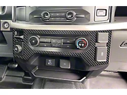 Climate Control Accent Trim; Domed Carbon Fiber (21-24 F-150 w/o Heated Seats)