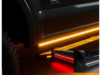 JDMTECH Smoked Lens Amber LED Sidemarker Lights For 2017-2020 Ford F-150 Raptor - Black Housing