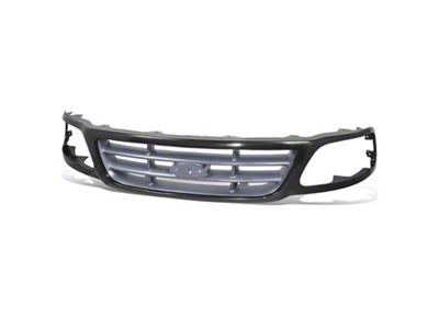 Crossbar Style Upper Replacement Grille; Matte Black (99-03 F-150)