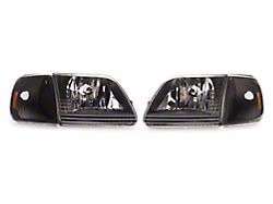 Crystal Headlights; Black Housing; Clear Lens (97-03 F-150)