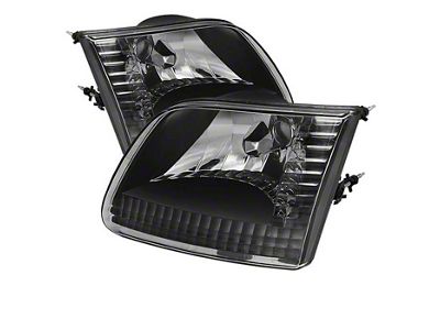 Crystal Headlights; Black Housing; Clear Lens (97-03 F-150)