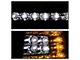 Crystal Headlights with Clear LED Corners; Chrome Housing; Smoked Lens (97-03 F-150)