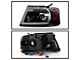 Crystal Headlights with Switchback LED Turn Signal; Black Housing; Clear Lens (04-08 F-150)