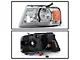 Crystal Headlights with Switchback LED Turn Signal; Chrome Housing; Clear Lens (04-08 F-150)