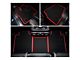 Custom Fit Front and Rear Floor Liners; Black/Red (15-20 F-150 SuperCrew)