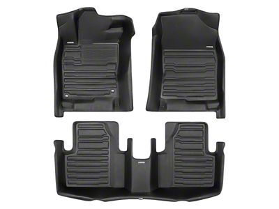 Custom Front and Rear Floor Mats; Black (15-20 F-150 SuperCrew)