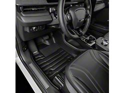 Custom Front and Rear Floor Mats; Black (21-23 F-150 SuperCrew w/ Rear Underseat Storage)