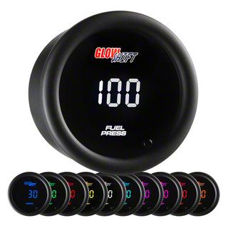 Digital 100 PSI Fuel Pressure Gauge; Black 10 Color (Universal; Some Adaptation May Be Required)