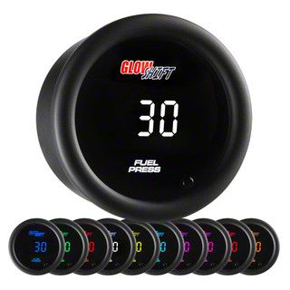 Digital 30 PSI Fuel Pressure Gauge; Black 10 Color (Universal; Some Adaptation May Be Required)