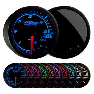 Digital 30 PSI Fuel Pressure Gauge; Elite 10 Color (Universal; Some Adaptation May Be Required)