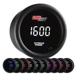 Digital Nitrous Pressure Gauge; Black 10 Color (Universal; Some Adaptation May Be Required)