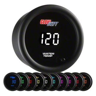 Digital Water Temperature Gauge; Black 10 Color (Universal; Some Adaptation May Be Required)