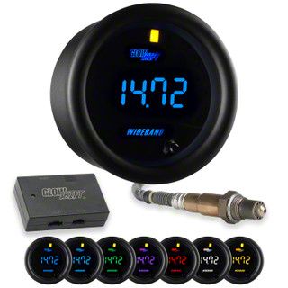 Digital Wideband Air/Fuel Ratio Gauge; Black 7 Color (Universal; Some Adaptation May Be Required)