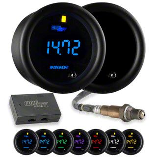 Digital Wideband Air/Fuel Ratio Gauge; Tinted 7 Color (Universal; Some Adaptation May Be Required)