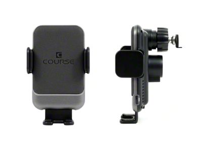 Direct Fit Phone Mount with Charging Auto Closing Cradle Head; Black (04-08 F-150)