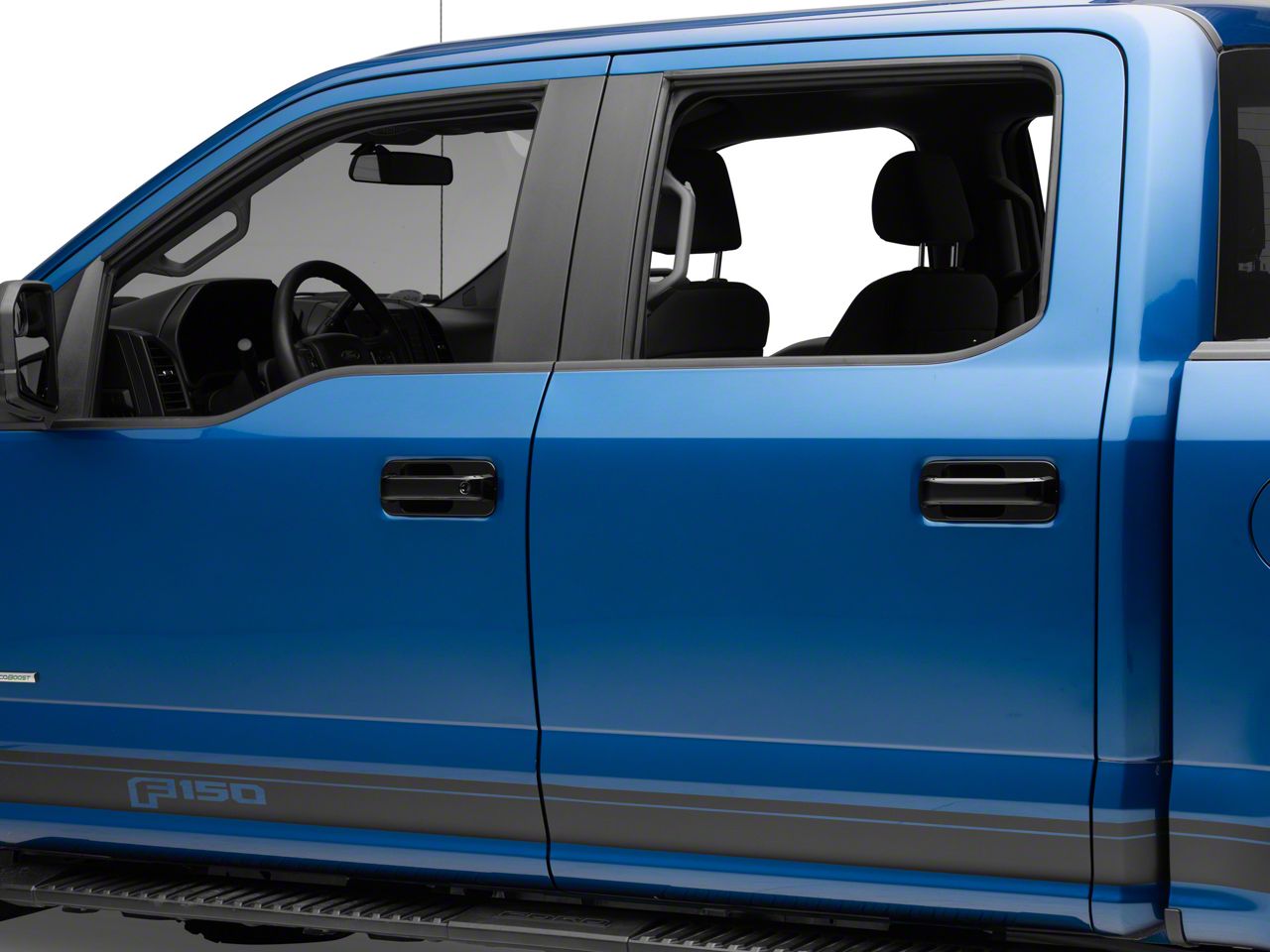 Black Exterior Door Handle Covers For Ford F150 2021-2024 - 4PCs ABS Plastic Trim, Scratch Protection