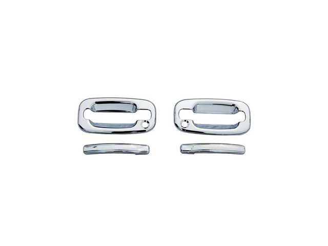 Door Handle Covers with Keypad Opening; Chrome (04-14 F-150 Regular Cab)
