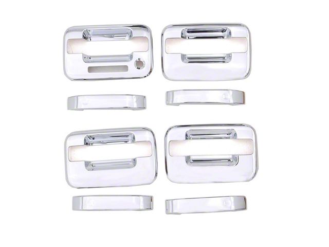 Door Handle Covers with Keypad Opening; Chrome (04-14 F-150 SuperCrew)