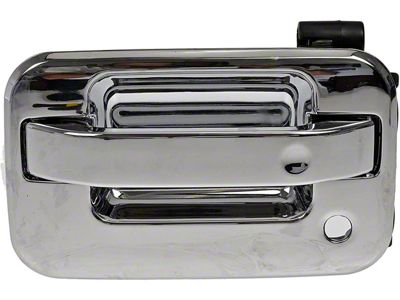 Exterior Door Handle; Front Left; All Chrome; Original Design; Without Keypad Opening; Plastic (04-14 F-150)