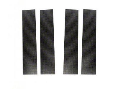 Door Pillar Accent Trim; Raw Carbon Fiber (09-14 F-150 SuperCab, SuperCrew)