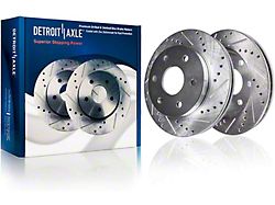 Drilled and Slotted 6-Lug Rotors; Rear Pair (18-20 F-150 w/ Electric Parking Brake)