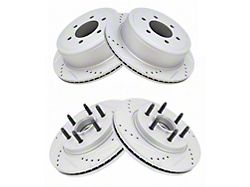 Drilled and Slotted 6-Lug Rotors; Front and Rear (04-08 F-150)
