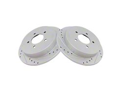 Drilled and Slotted 5-Lug Rotors; Rear Pair (97-03 F-150)