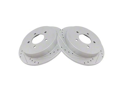 Drilled and Slotted 5-Lug Rotors; Rear Pair (97-03 F-150)