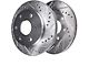 Drilled and Slotted 6-Lug Rotors; Rear Pair (04-11 4WD F-150)