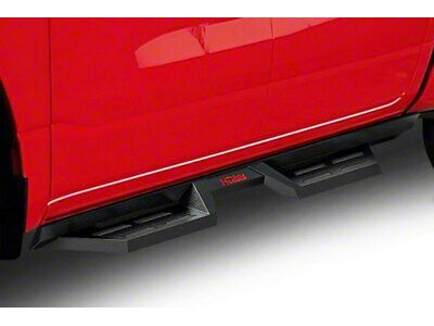 Drop Down Style Nerf Side Step Bars; Matte Black (15-25 F-150 SuperCab)