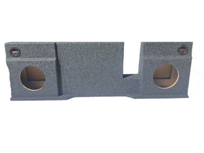 Dual 8-Inch Down Firing Subwoofer Box; Carpeted (04-08 F-150 SuperCab)