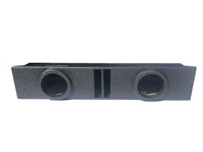 Dual 8-Inch Ported Front Firing Subwoofer Box; Poly Coated (09-25 F-150 SuperCab, SuperCrew)