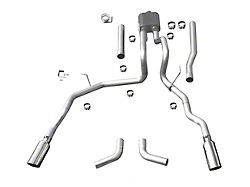 Dual Exhaust System with Polished Tips; Side/Rear Exit (04-08 4.6L F-150)